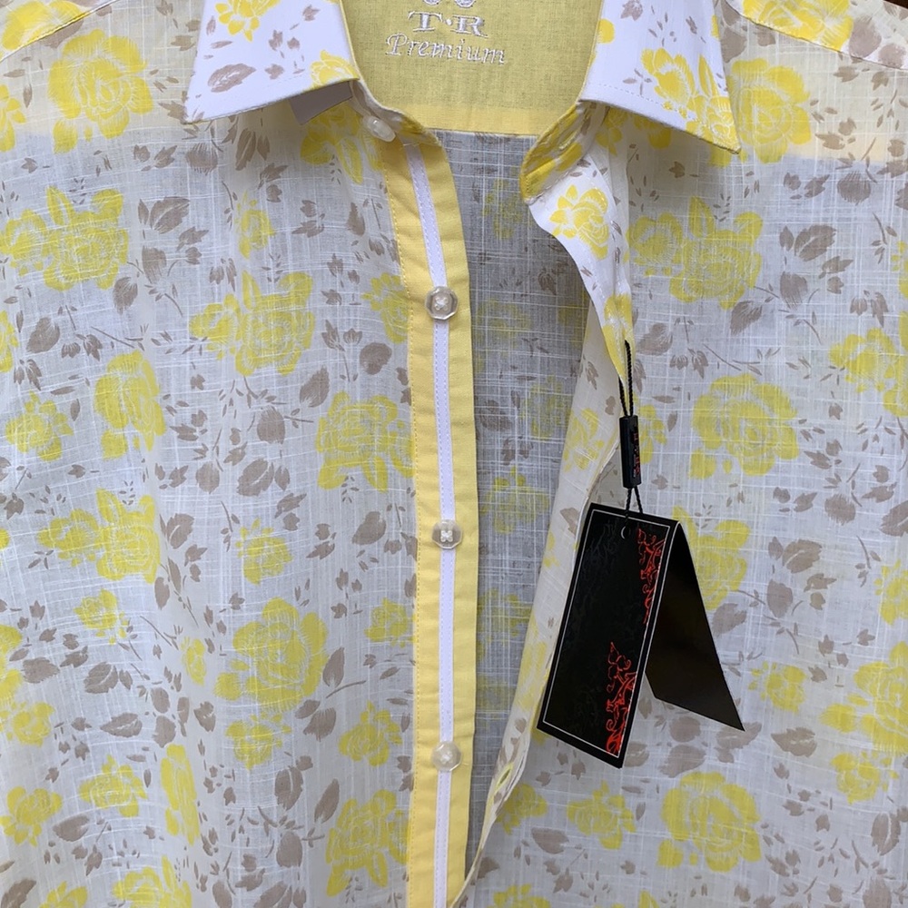NEW! PALM BEACH HIGH END & PERFECT LOOK!! FAB LINEN FLOWERED BLOUSE…NWT & MINT❣️ - Picture 8 of 13